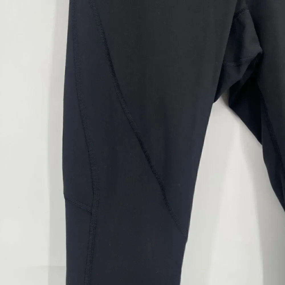 Lululemon Athletica Black Surge Tight Reflective Running Leggings Medium